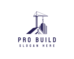 Construction Crane Building logo design