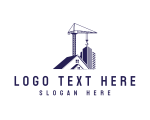 Construction Crane Building Logo