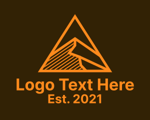 Orange - Geometric Mountain Peak logo design