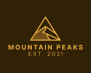 Geometric Mountain Peak logo design