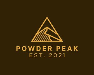 Geometric Mountain Peak logo design