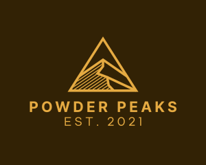 Geometric Mountain Peak logo design