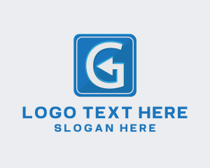 Square - Arrow Digital Letter G logo design