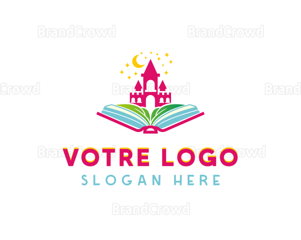 Kindergarten Kids Book Logo