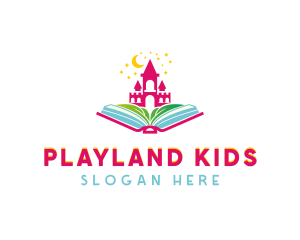 Kindergarten Kids Book logo design