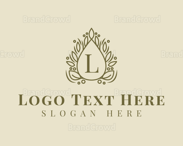 Wreath Foliage Lettermark Logo