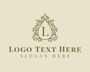 Fancy - Wreath Foliage Lettermark logo design