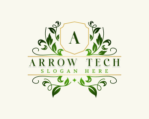 Elegant Leaf Wreath Logo