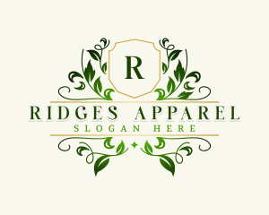 Elegant Leaf Wreath Logo