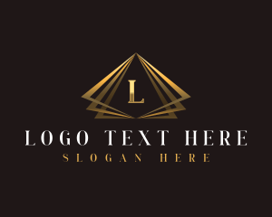 Number 13 - Pyramid Modern Triangle logo design