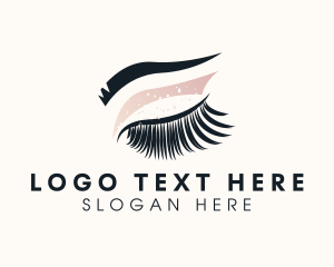 Eyelash - Cosmetic Eye Beauty Glam logo design