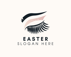 Eyelash - Cosmetic Eye Beauty Glam logo design