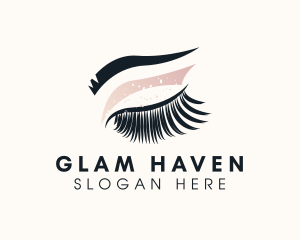 Glam - Cosmetic Eye Beauty Glam logo design