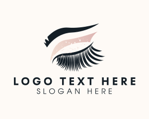 Lashes - Cosmetic Eye Beauty Glam logo design