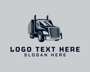 Distribution - Auto Freight Truck logo design