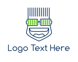 Guy - Full Battery Geek Boy logo design
