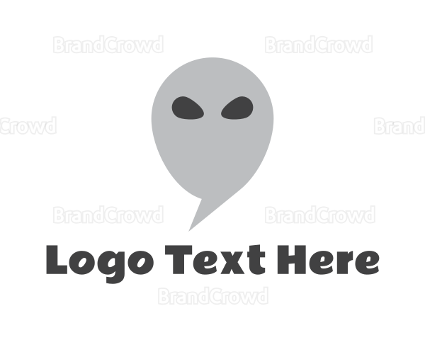 Alien Chat Bubble Logo