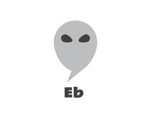Alien Chat Bubble Logo