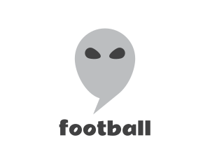 Alien Chat Bubble Logo