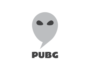 Gray - Alien Chat Bubble logo design