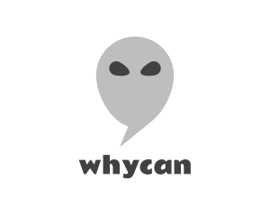 Chat - Alien Chat Bubble logo design