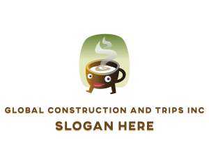 Hot Coffee Beverage logo design