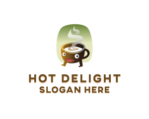 Hot Coffee Cafe logo design