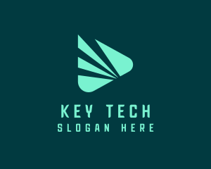 Web3 Tech Play Button logo design