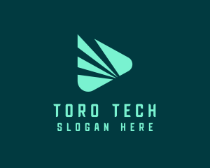 Tech Play Button logo design