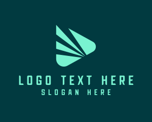 Content Creator - Green Play Button logo design