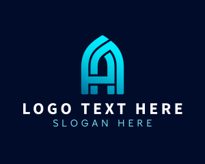 Initial - Generic Media Business Letter A logo design