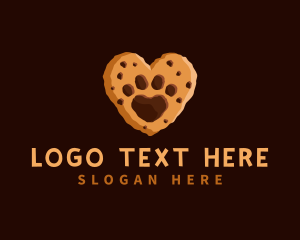 Heart Paw Cookie logo design