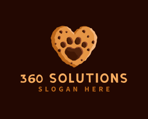 Heart Paw Cookie logo design