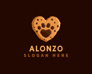 Heart Paw Cookie logo design