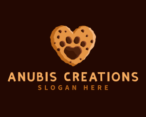 Heart Paw Cookie logo design