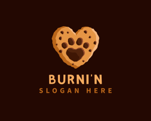 Heart Paw Cookie logo design