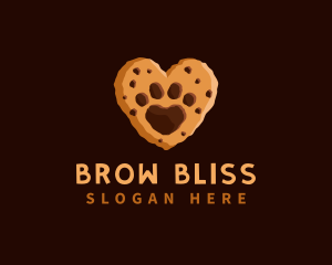 Heart Paw Cookie logo design