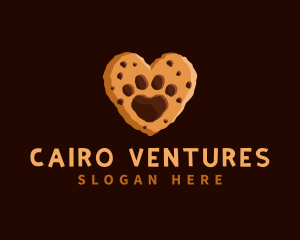 Heart Paw Cookie logo design