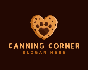 Heart Paw Cookie logo design