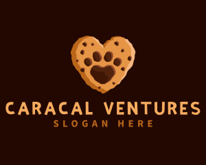 Heart Paw Cookie logo design