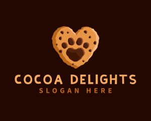 Heart Paw Cookie logo design