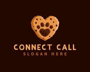 Heart Paw Cookie logo design