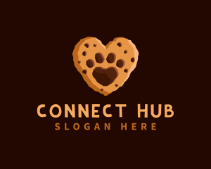 Heart Paw Cookie logo design