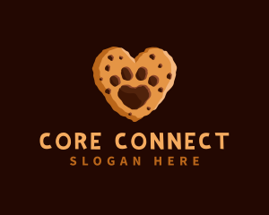 Heart Paw Cookie logo design