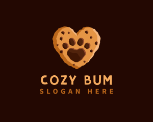 Heart Paw Cookie logo design