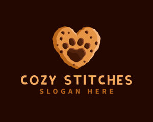 Heart Paw Cookie logo design