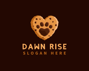 Heart Paw Cookie logo design