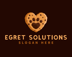 Heart Paw Cookie logo design