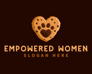 Heart Paw Cookie logo design