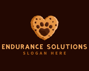 Heart Paw Cookie logo design